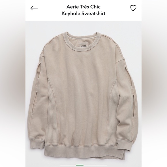 aerie Tops - Aerie Tres Chic Keyhole Sweatshirt NWOT